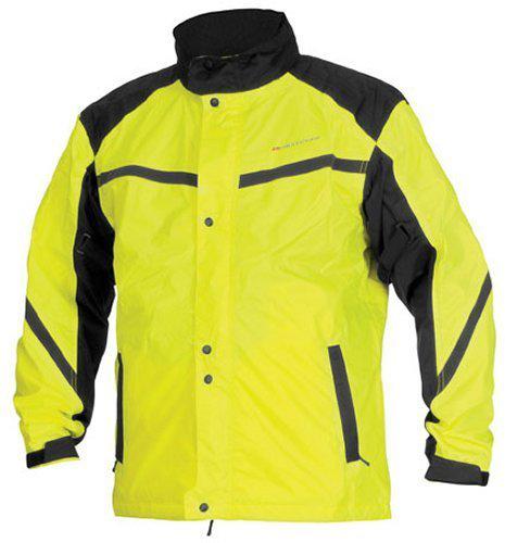 Firstgear sierra rain jacket day glo yellow black xl/x-large