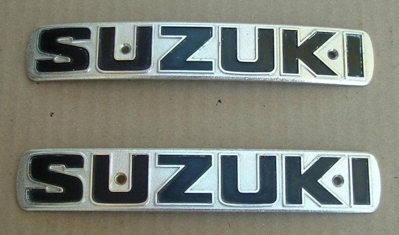 71 suzuki t500 t 500. gas tank emblems badges