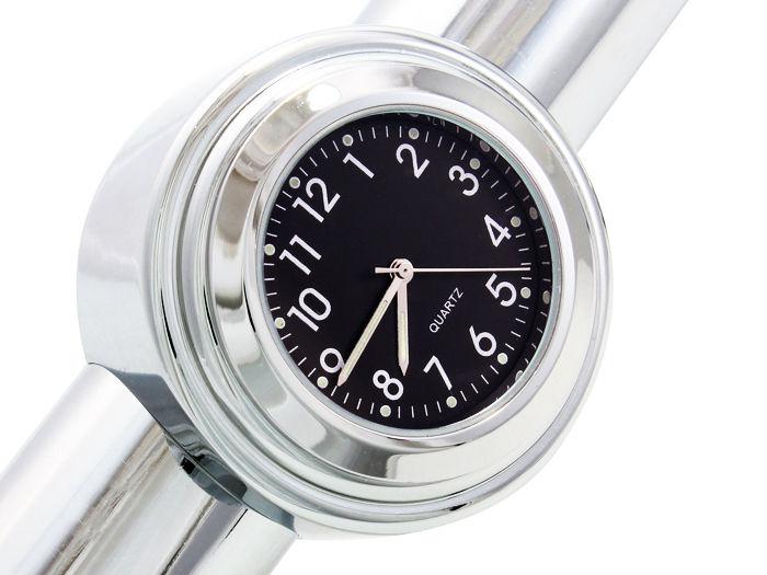 7/8" 1" motorcycle handlebar chrome black dial clock for yamaha royal star xvs