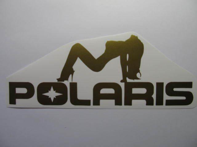 Polaris decal snowmobile sticker atv quad trailer sled - gold vinyl