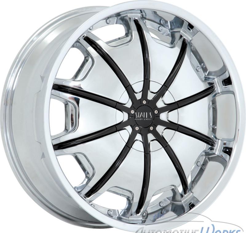 24x9 status opus 5x114.3 5x4.5 5x120.65 5x4.75 +15mm chrome rims wheels inch 24"