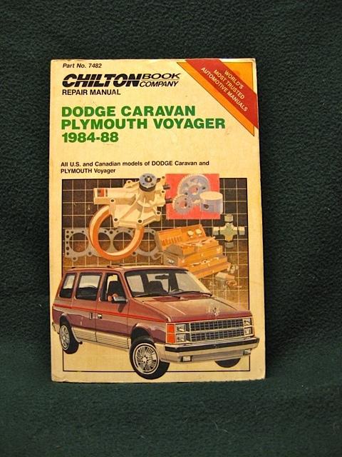 Chilton reair manual dodge caravan plymouth voyager 1984-1988