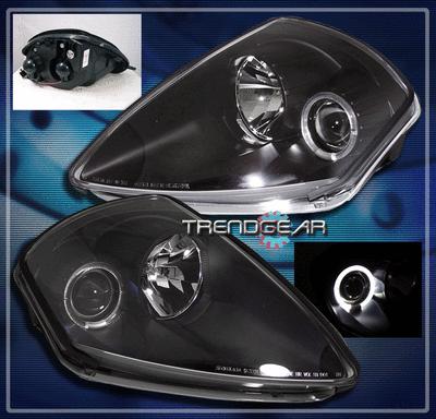 00-05 mitsubishi eclipse halo projector headlight lamp jdm black 01 02 03 04 2dr