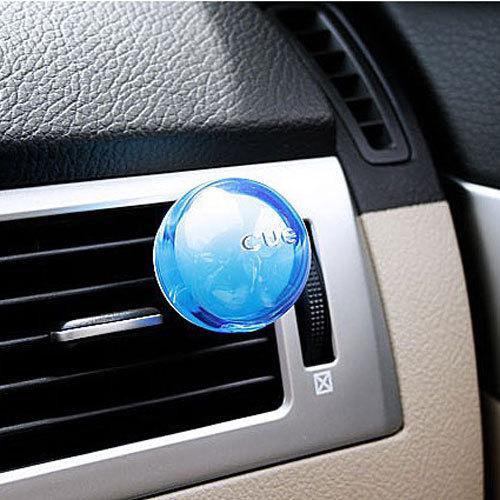 Cute "cue"  double ball style car solid balm air freshener perfume bottle blue