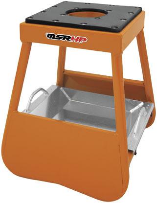 New msr podium-2 motocross/dirtbike stand aluminum, orange, 17" tall