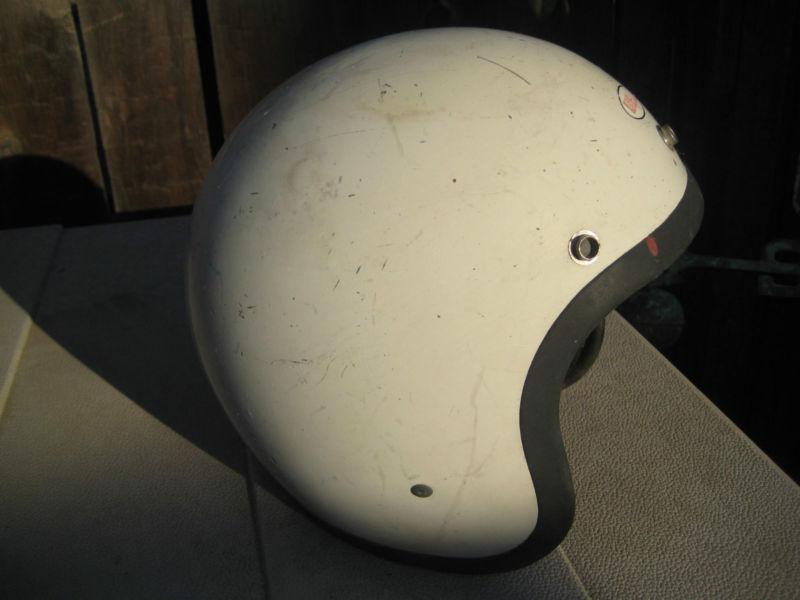 Vintage used bell white  motorcycle helmet shell only !!!