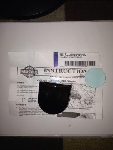 Harley new smooth rear caliper cover 43261-98