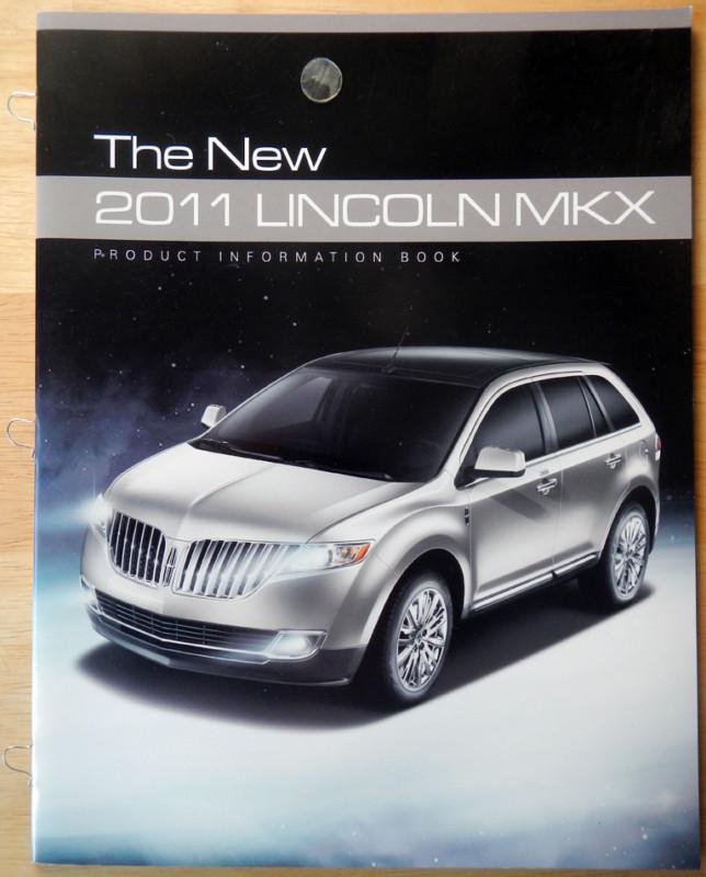 New 2011 lincoln mkx product information book brochure