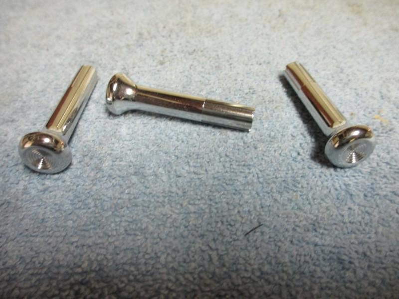 (3) nos chevrolet chevelle impala chrome door lock knobs ss gm vintage (3) parts