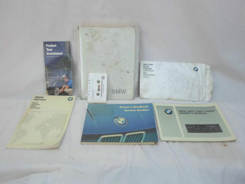 Bmw 318 325e 325 owners manual 7 piece set rare free quick shipping