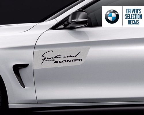 Sports mind door decal bmw powered by ac schnitzer decal sticker graphics