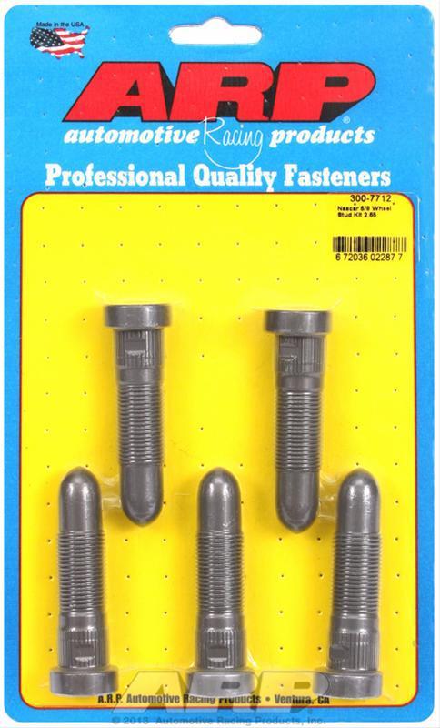 Arp nascar speed studs press-in 5/8-18" .660" knurl dia 2.65" uhl set of 5