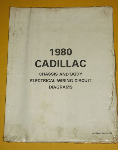 1980 cadillac chassis and body electrical wiring circuit diagrams nos #s-1703