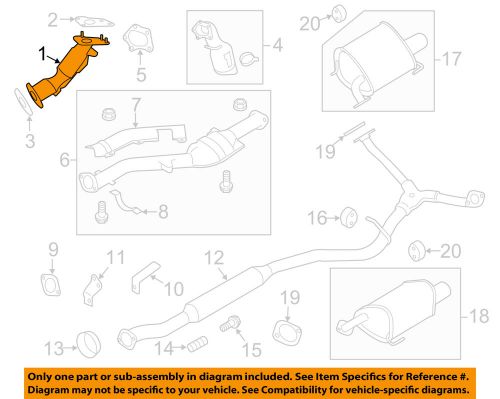 Subaru oem 04-14 impreza 2.5l-h4 exhaust system-front pipe 44104fe090