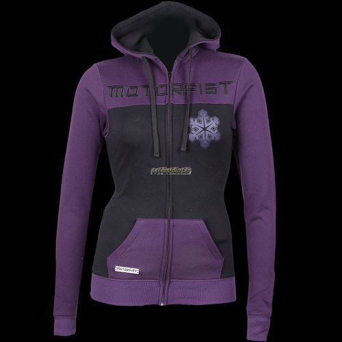 Motorfist women&#039;s vox zip hoodie-black/plum