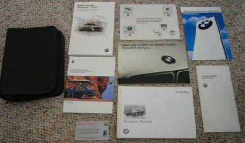 Bmw e34 1989 - 1996 525i 530i 540i owners manual booklet leather case