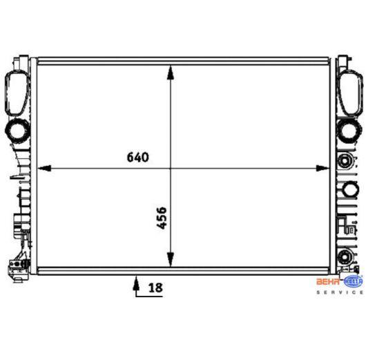 Behr radiator new mercedes e class benz e320 124 chassis e350 376718011