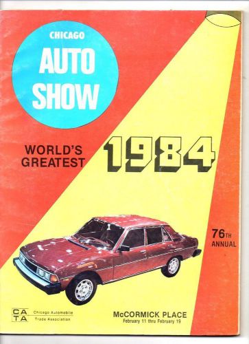 Chicago auto show program 1984