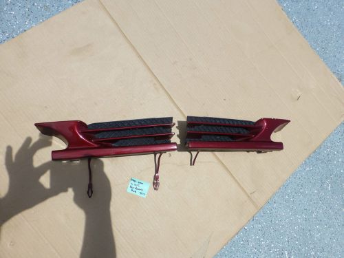 Mercedes w202 c-class oem front bumper tow hook covers  color bordeaux red