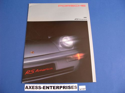 1993 porsche 964 911 rs america owners collectors deluxe prestige brochure l137