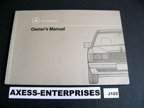 91 1991 mercedes w201 190e 190 e 2.3 2.6 owners users manual drivers book # j123