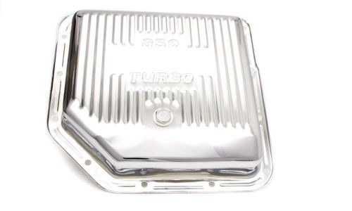 Racing power co chrome steel stock depth finned transmission pan th350 p/n r9122