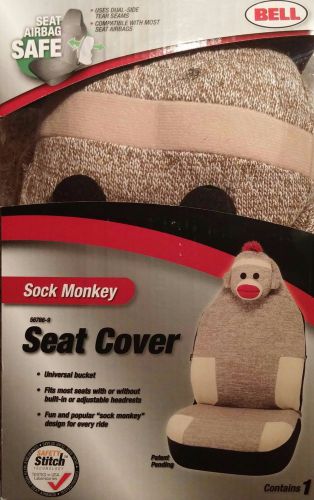 Sock monkey universal bucket seat cover 22-1-56786-9 bell automotive new in box