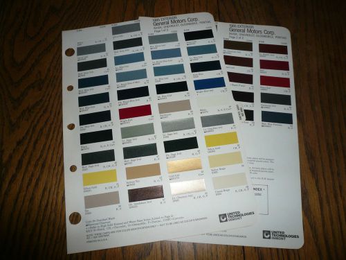 1985 oldsmobile buick chevrolet pontiac r-m color chip paints - vintage exterior