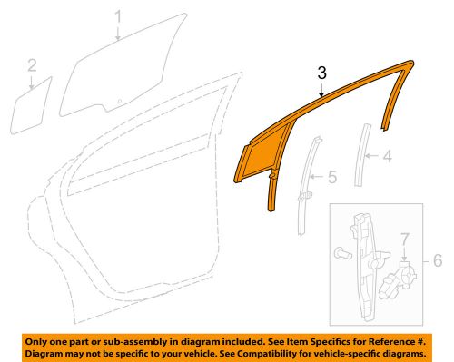 Chevrolet gm oem 12-13 cruze glass-rear door-run weather strip left 95321655