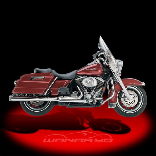 Supertrapp 2-into-1 supermeg exhaust system,chrome for 2007-2008 harley touring