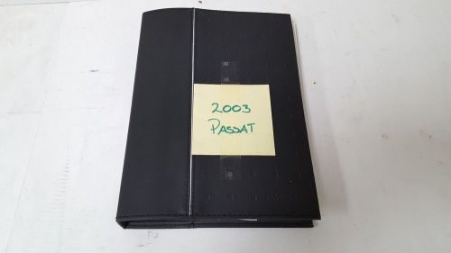 2003 vw passat sedan owners manual