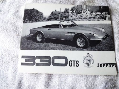 1968 ferrari 330 gts  convertible brochure cut sheet original nos rare