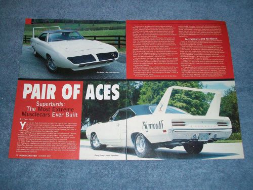 1970 plymouth superbird hemi 440+6 article &#034;pair of aces&#034;