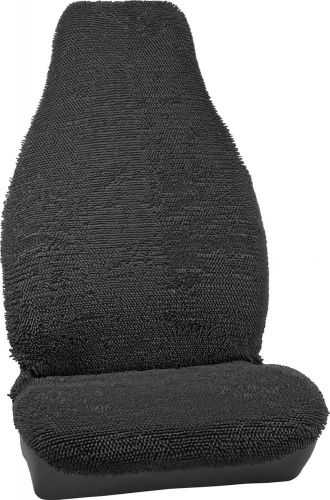 Bell automotive 22-1-56601-8 black shaggy universal bucket seat cover