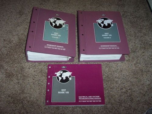 1997 lincoln mark viii 8 factory shop service repair manual set lsc 4.6l v8