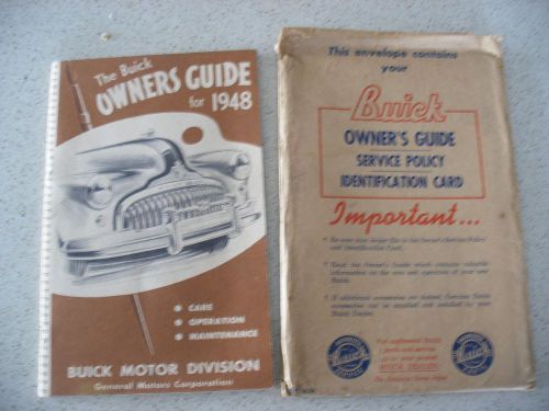 1948 buick owner&#039;s manual / guide book  / excellent original!!! w/ envelope