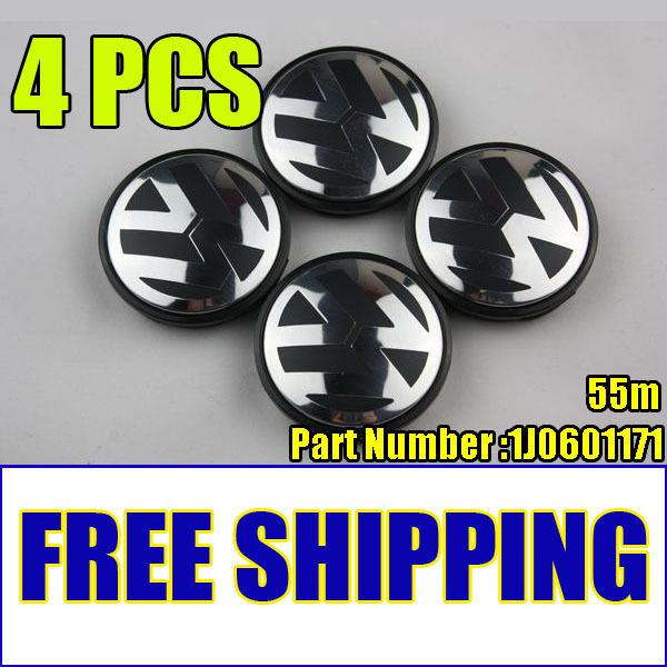 Vw emblem wheel center hub caps golf passat jetta beetle 55mm