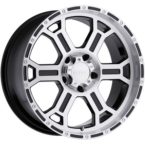 18x9.5 machined black v-tec raptor 5x4.5 -12 rims nitto mud grappler 37x13.5x18