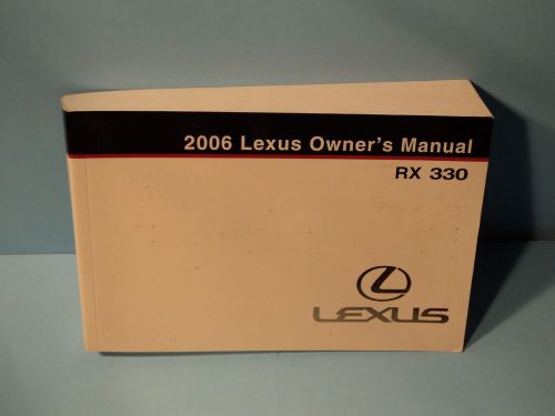 06 2006 lexus rx330 owners manual