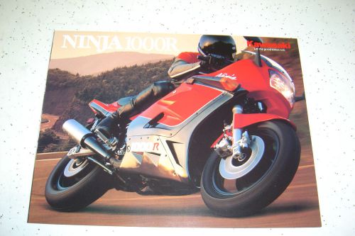 1986 kawasaki ninja 1000r,zx1000 - a1,nos.sales brochure.