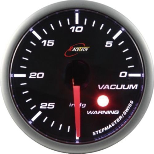 2&#034; race tech 52mm vacuum gauge psi white led