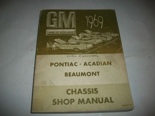Rare 1969 canadian pontiac beaumont shop manual acadian parisienne laurentian