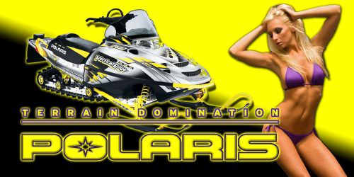 Polaris snowmobile racing snocross garage banner - chic #13