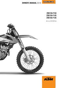 New ktm 250 sx-f xc-f 2016  owners manual. print book. 3213331. free shipping
