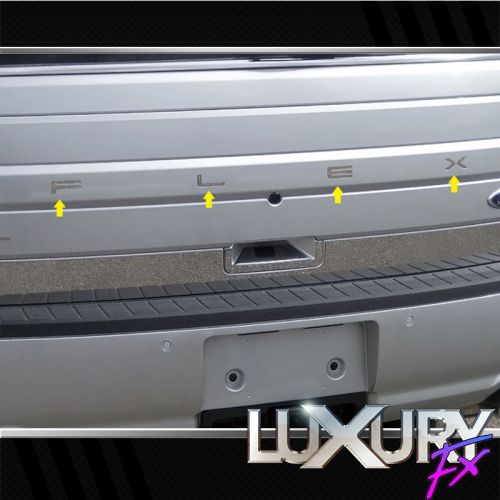 4pc. luxury fx stainless steel flex rear letter insert kit for 2014-16 ford flex