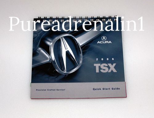 2006 acura tsx quick start user manual owner owners guide auto vehicle car book