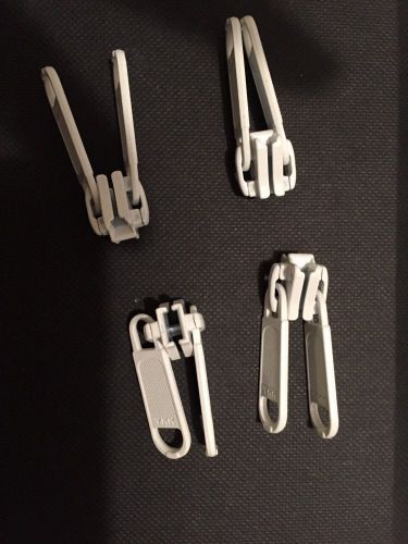 4 zipper sliders ykk vislon, double pull tab white for use with vs#5 zipper