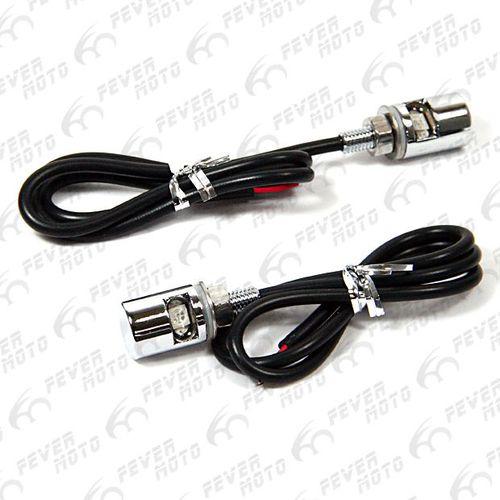 Fm universal chrome led license plate light lamp bolts x 2 new hot