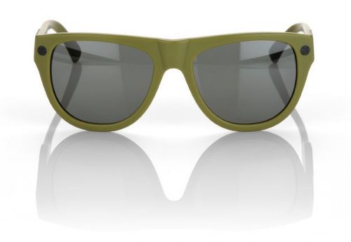 100% higgins sunglasses matte olive- gray lens