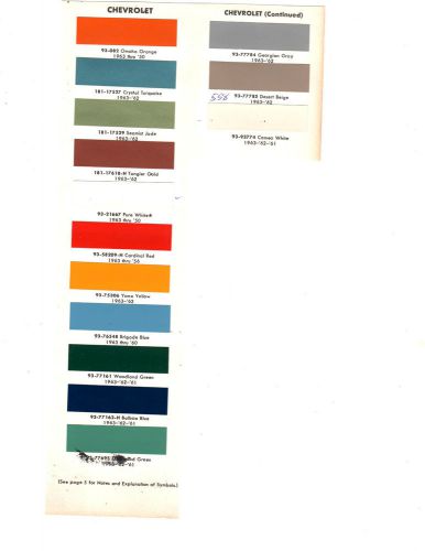 1950 1951 1952 to 1963 1964 1965 1966 1967 chevrolet truck paint chips 63 d14pc3